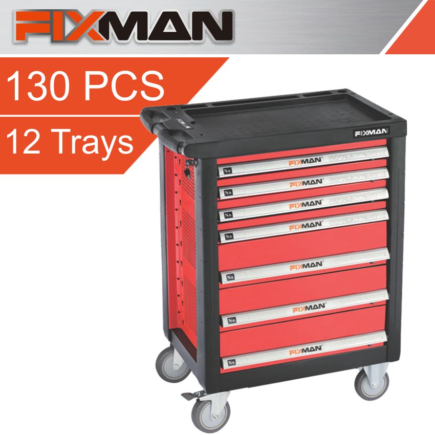 Fixman 7 Drawer Ind. Roller Cabinet On Castors With Of Stock