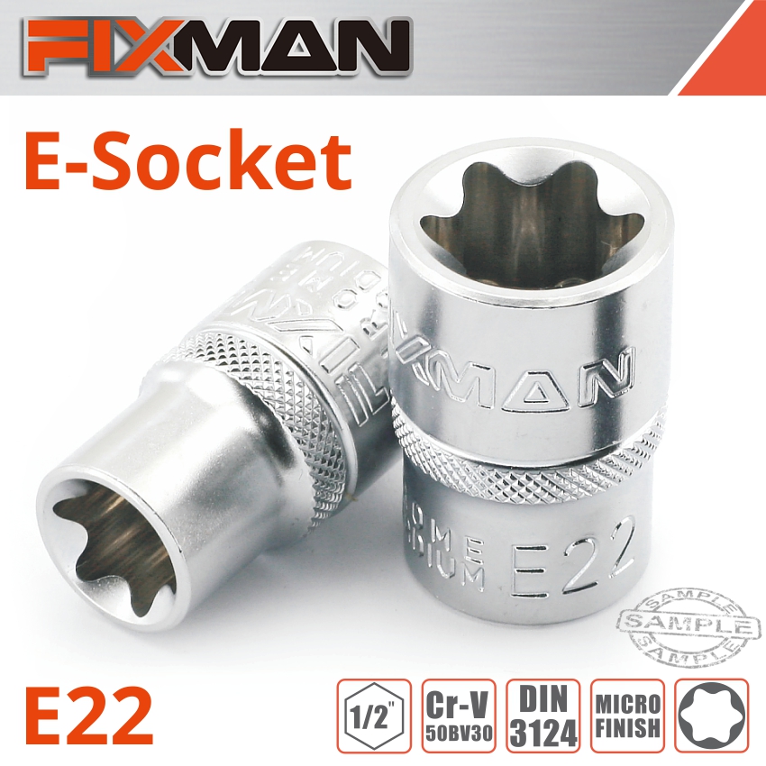 Fixman 1/2' Drive E-Socket 6 Point