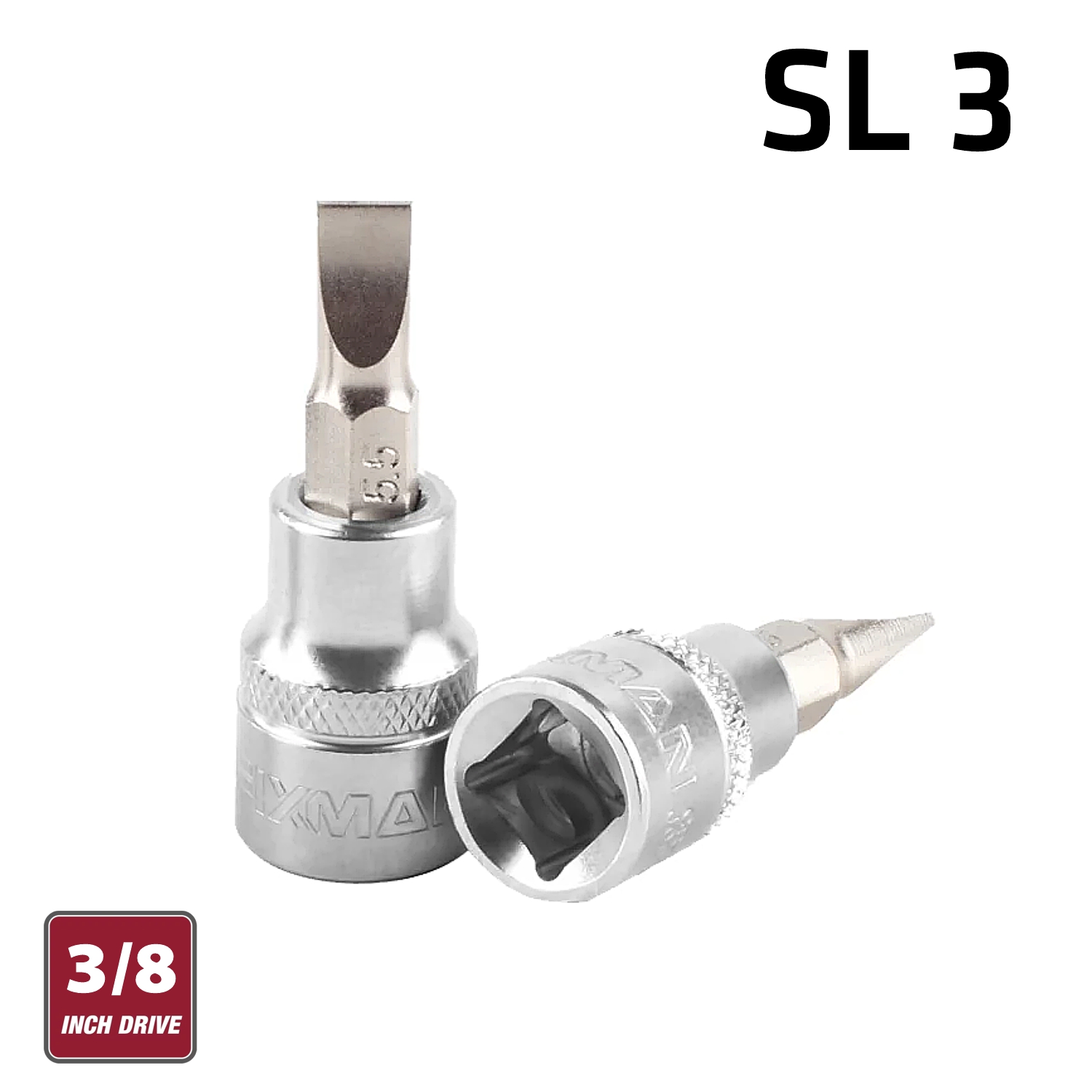 Fixman 3/8' Dr.Bit Socket Slotted Screwdriver Bit