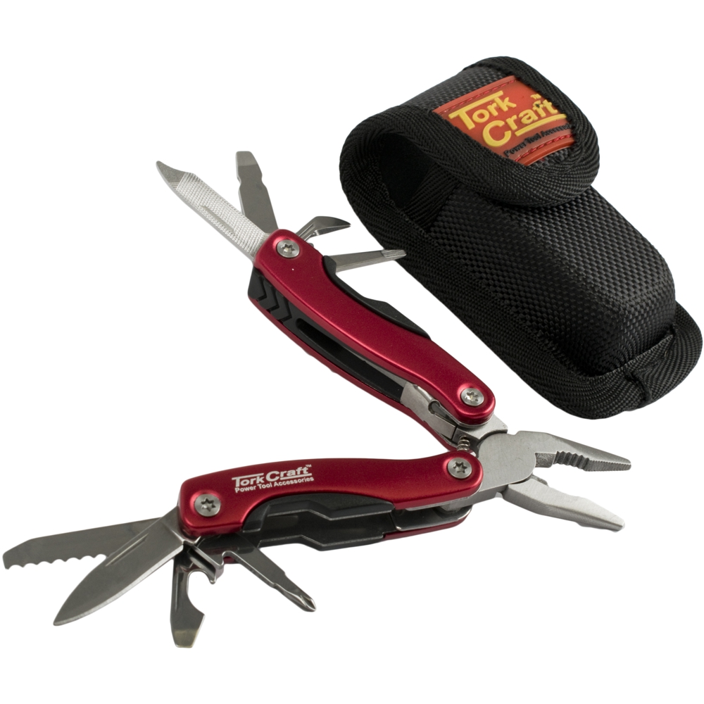 Multitool Red Mini With Nylon Pouch