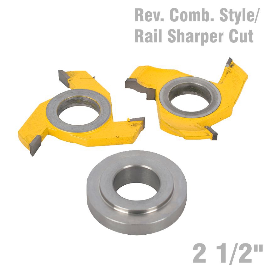 Reversible Combination Style & Rail Shaper Cutter Diameter 2 1/2'