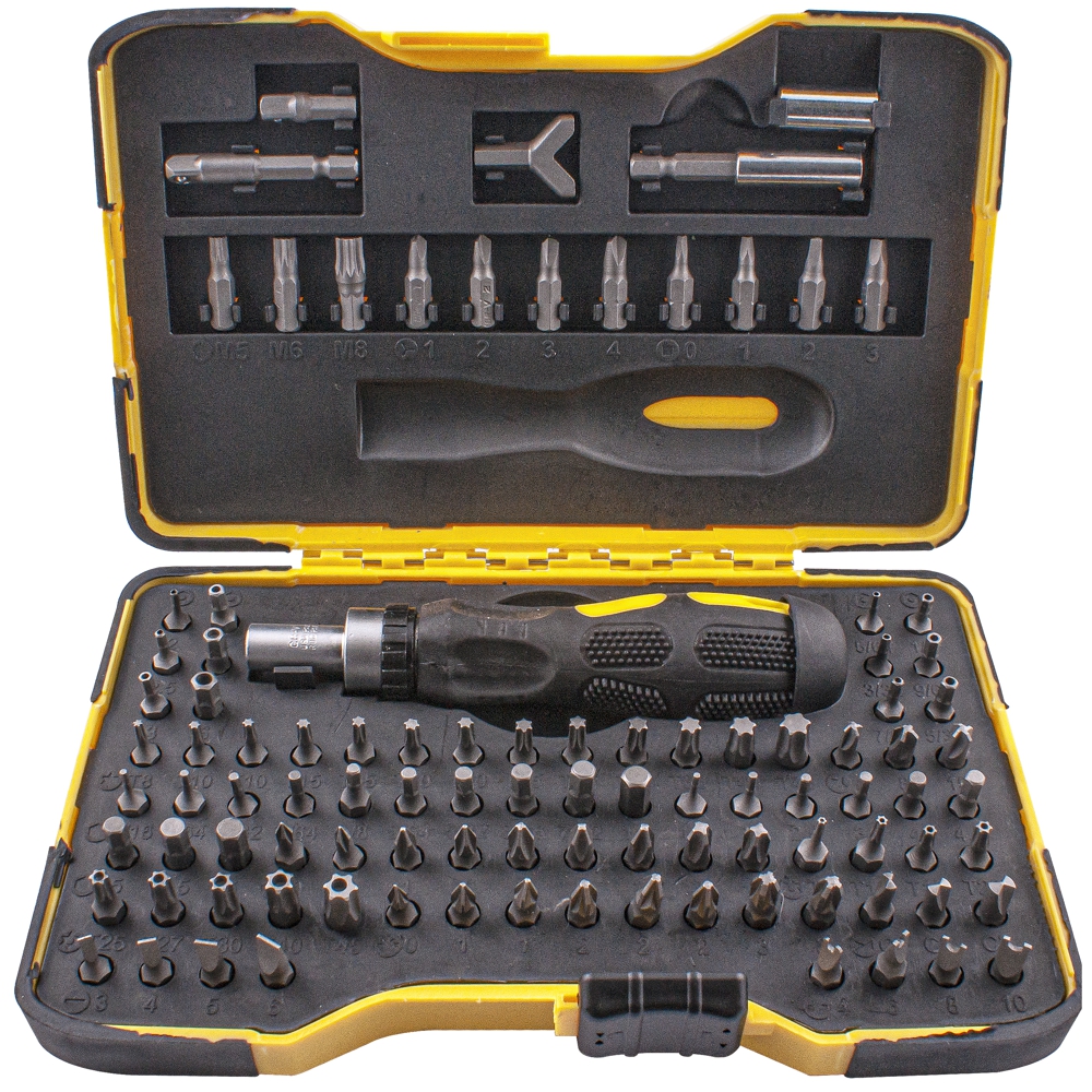 101pc Screwdriver Insert Bit Set In Storage Case All Bit Types Inclu