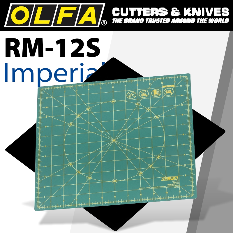 Olfa Rotating Mat Inches Grid 12 X 12 300 X 300mm