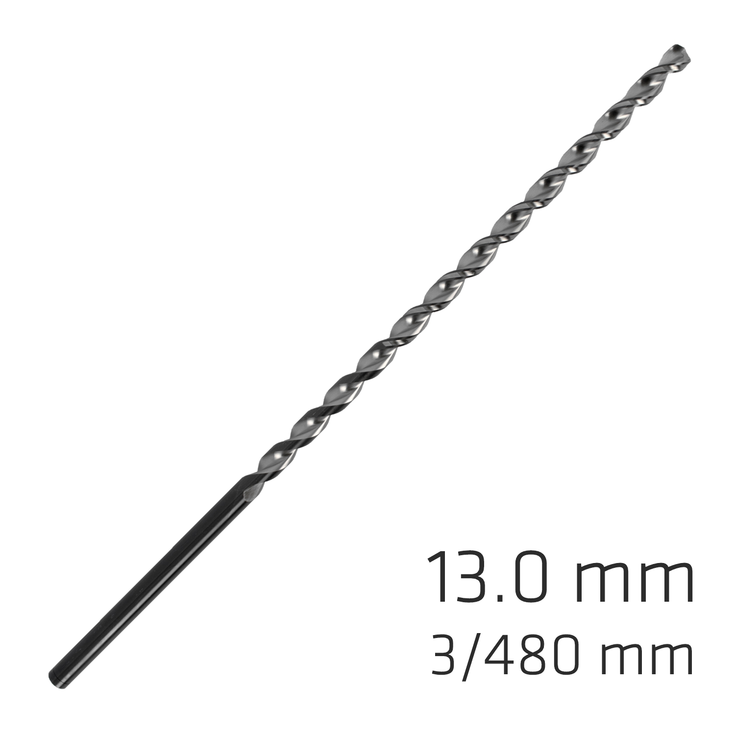 Maykestag HSS-Co5 FORTE deep-hole twist drill 13mm x 480mm DIN 1869