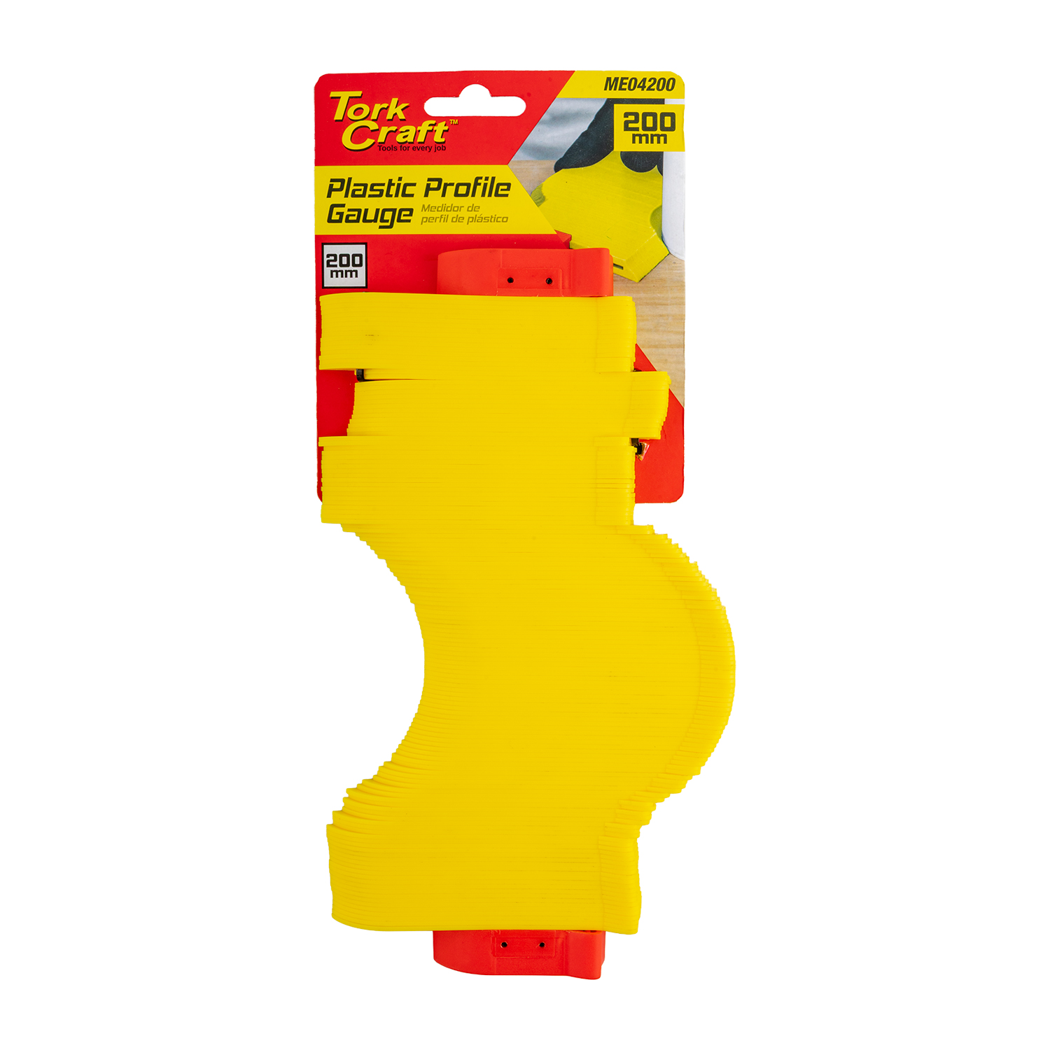 Plastic Profile Gauge 200mm - Max Profile Depth 45mm Contour
