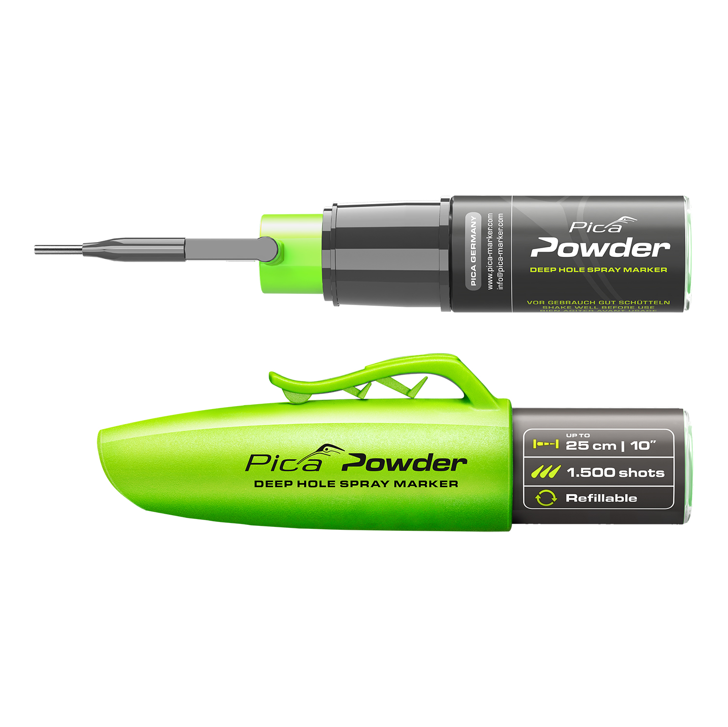 Pica Powder Spraymarker Fluorescent Green Blister