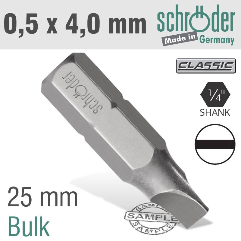 Slotted Bit 25mm Bulk