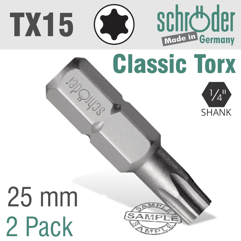 Torx Classic Bit 25mm 2cd