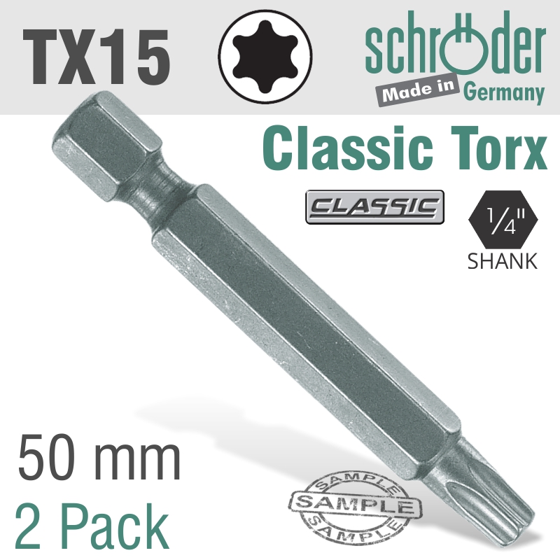 Torx Classic Power Bit 50mm 2cd