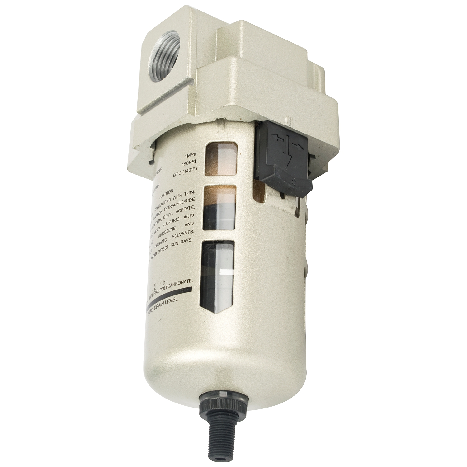 Filter In Line With Auto Drain Water Trap
