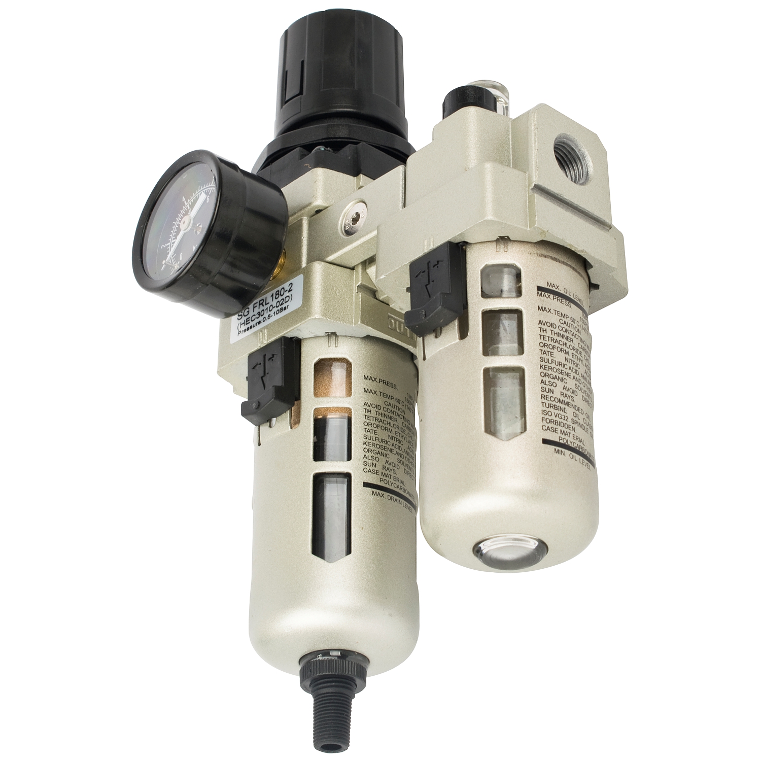 Filter / Regulator Lubricator With Auto Drain