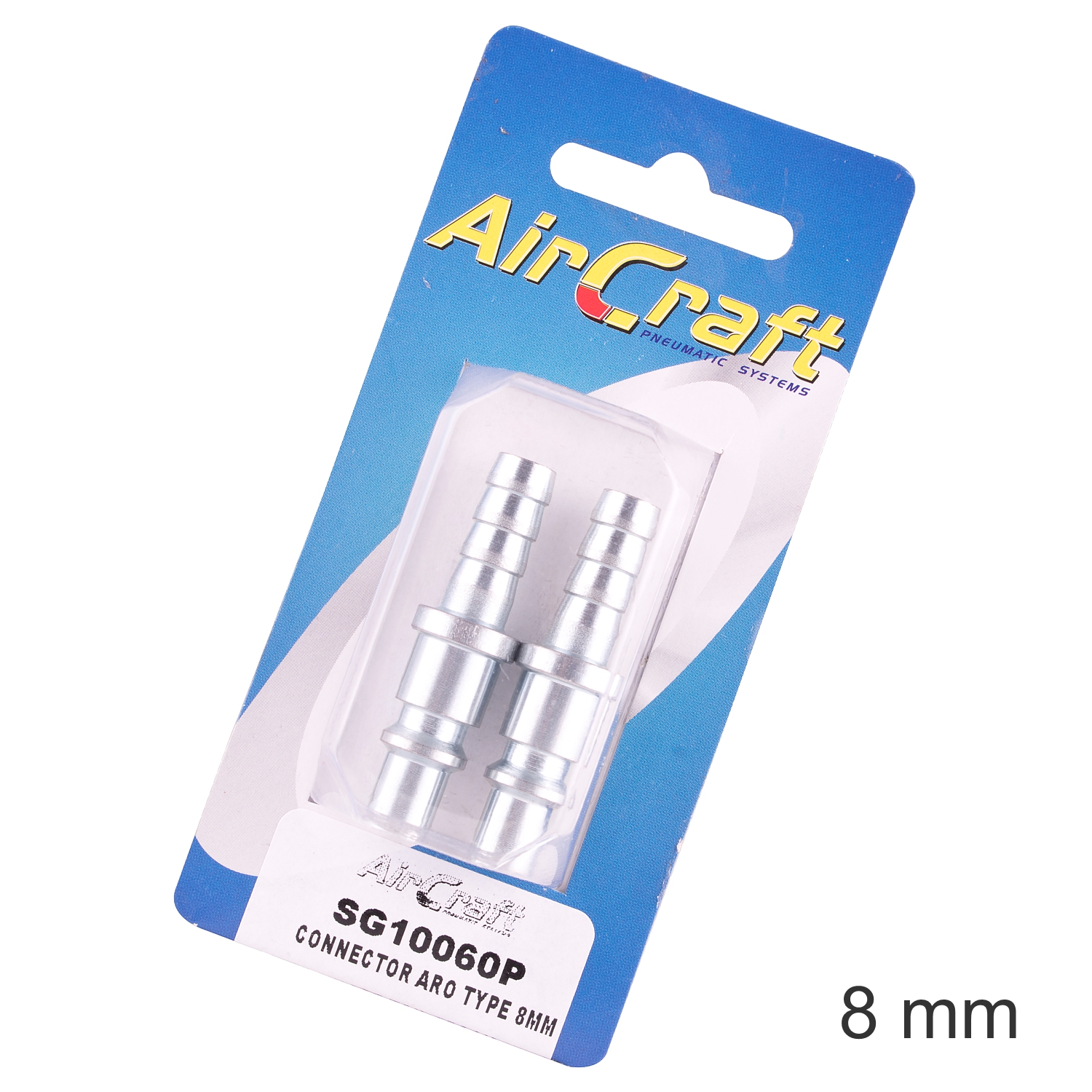 Connector Aro Type 8mm Hose Tail 2pack