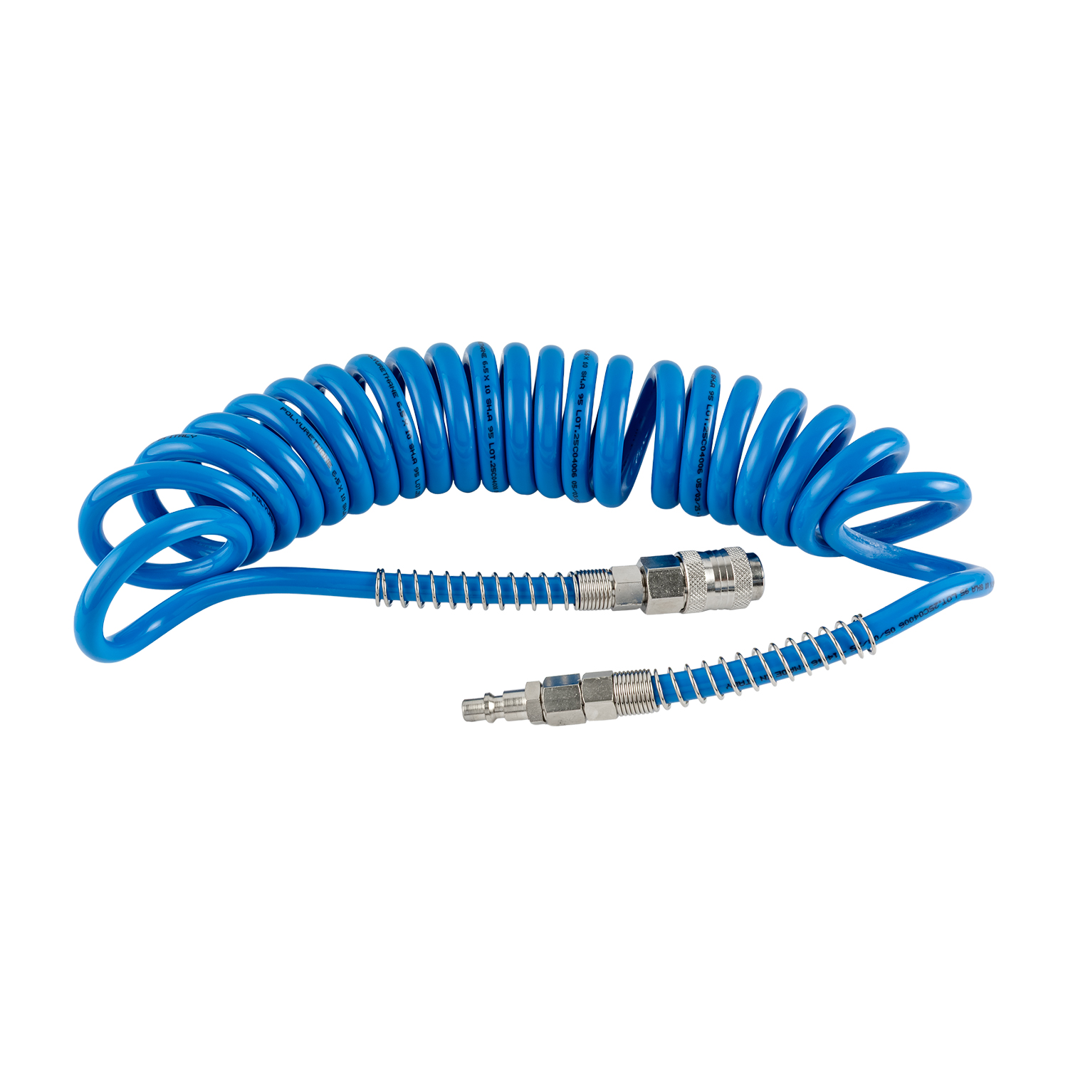 Spiral Polyp Hose Blue With Quick Couplers