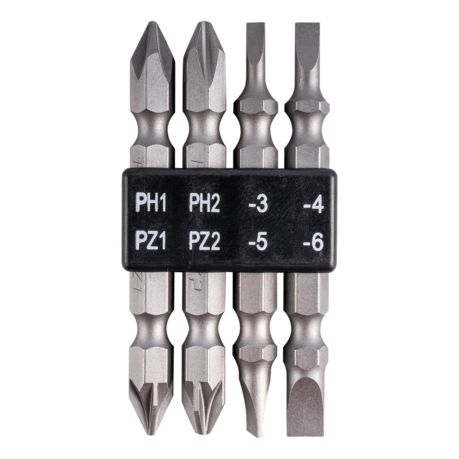 4pc 65mm Double End Bit Set Pz/ph/sl