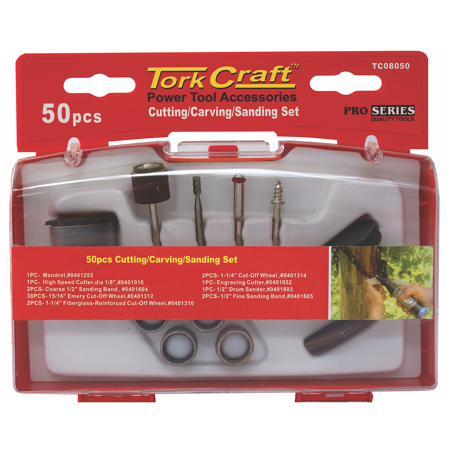 Tork Craft Cutting/Carving/Sanding Set 50 Piece Mini