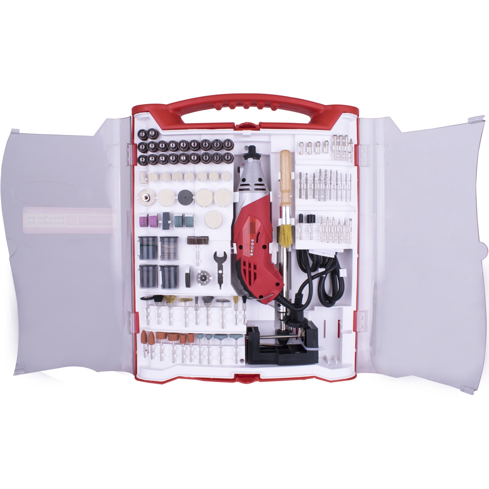 Tork Craft Mini Rotary Tool 170W and Accessory Set 245 Piece with Stand and Flex Shaft