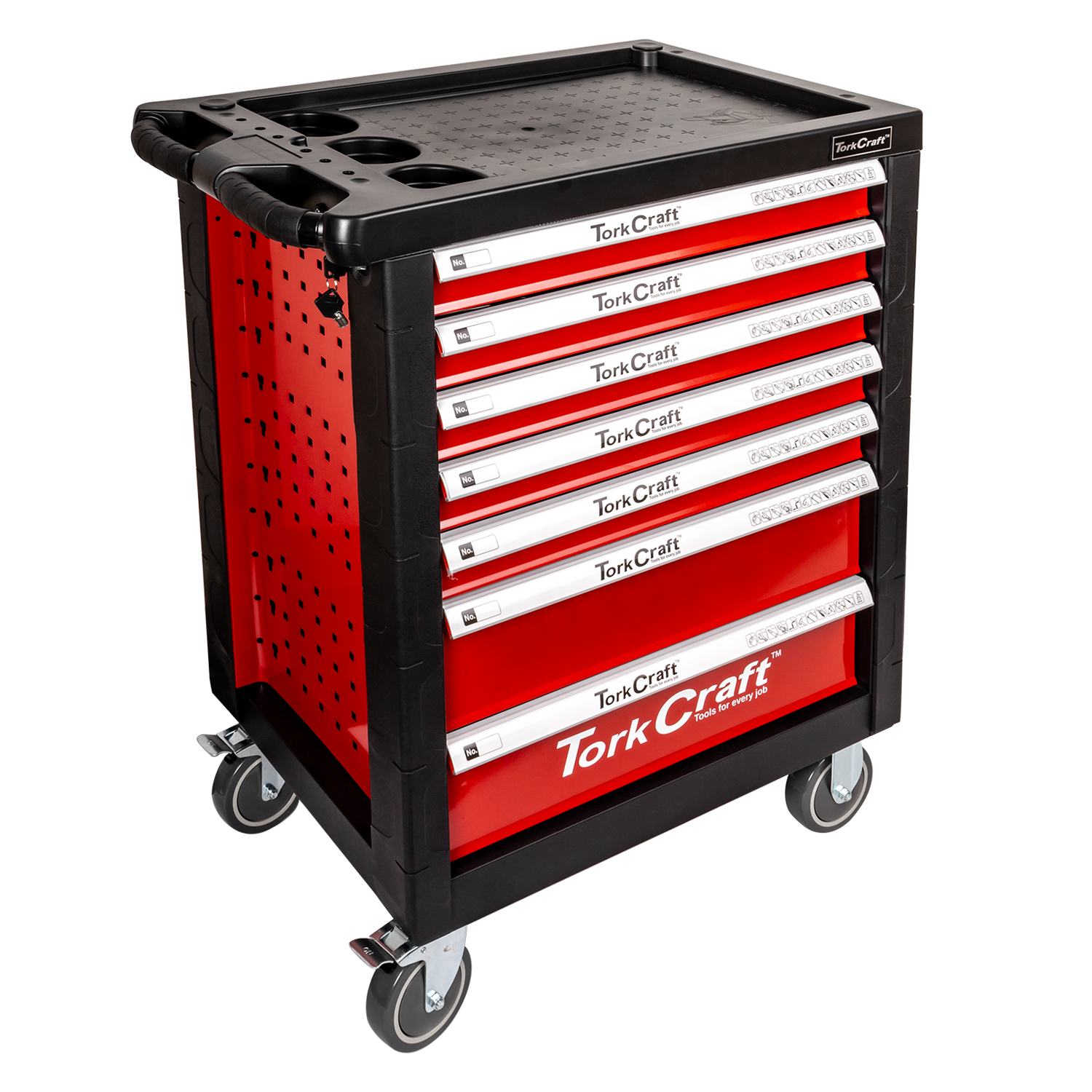 Tork Craft 7 Drawer Roller Tool Box Cabinet On Castors Empty