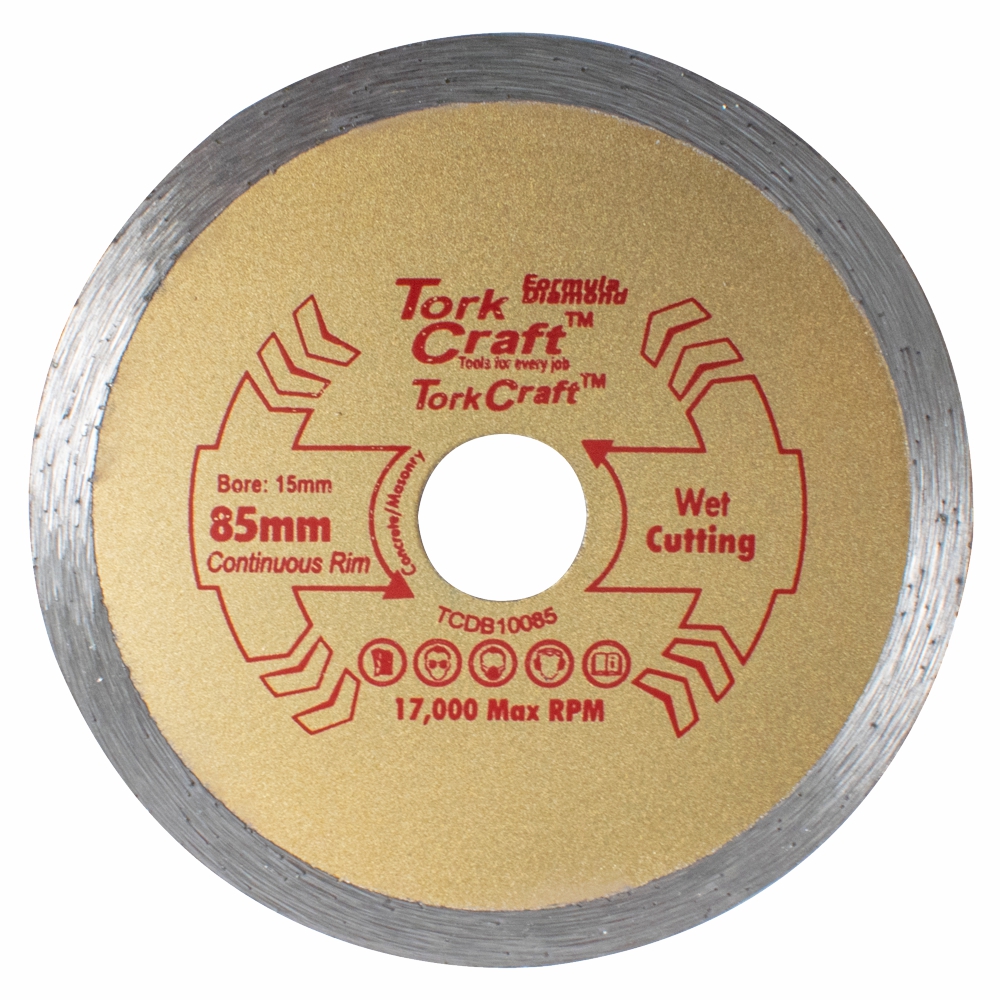 Diamond Blade 85mm X 15mm Cont. Rim Profesional