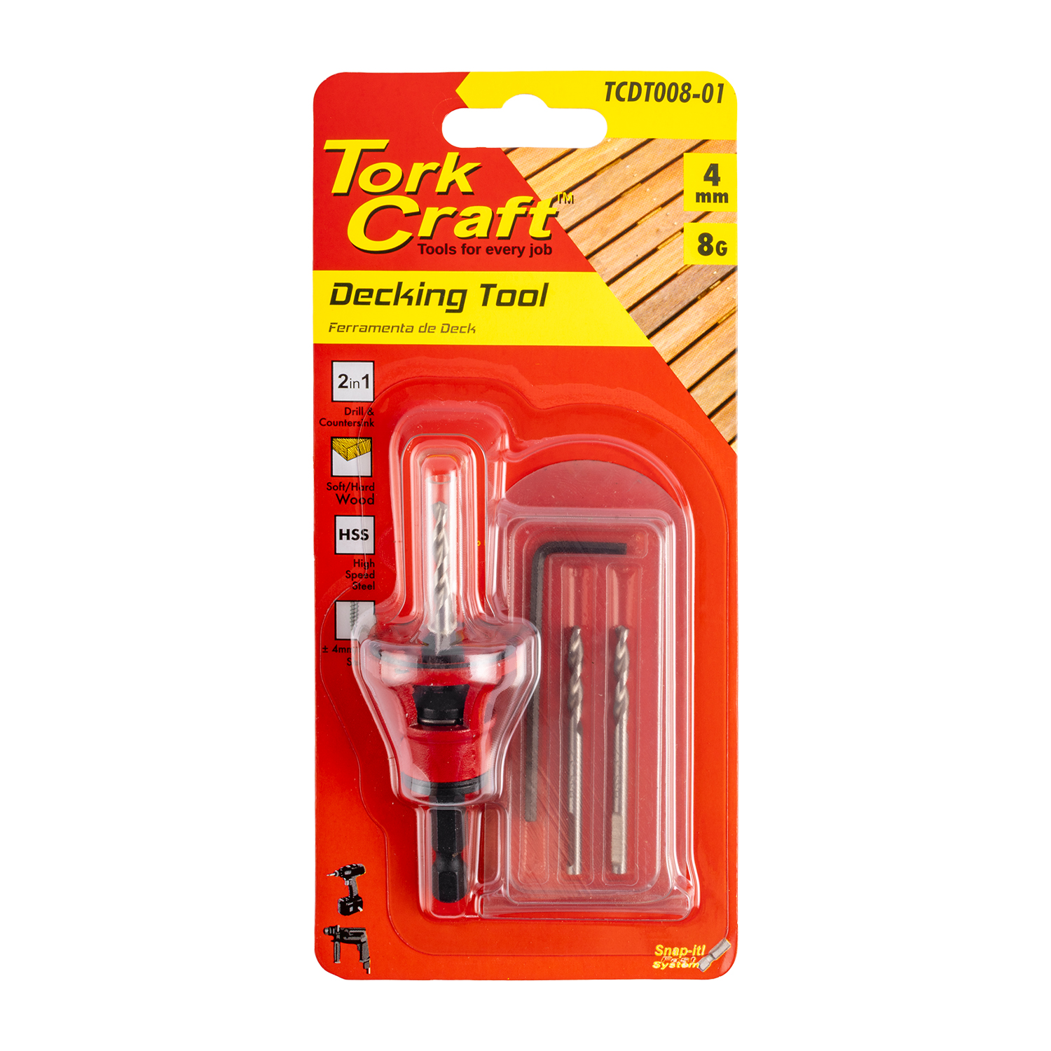 Decking Tool Std Head Pre-Drill & Countersink