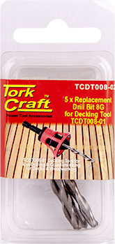 Replacement Drill Bits X 5pc For Decking Tool