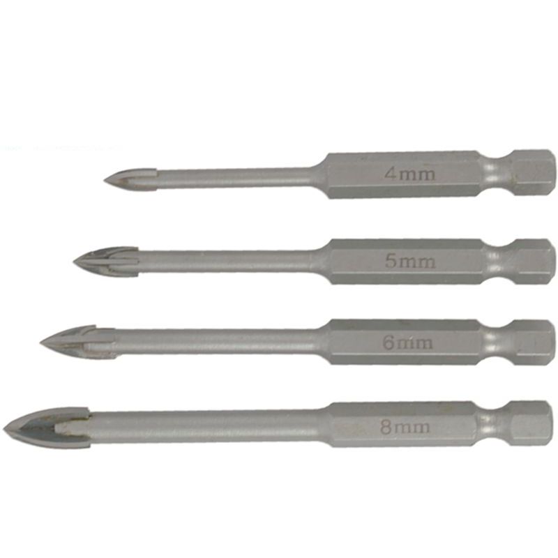 Glass & Tile Drill Flute Set In Plastic Case