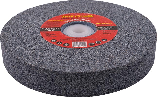 Grinding Wheel Bore Fine 60gr W/Bushes For Bench Grinder