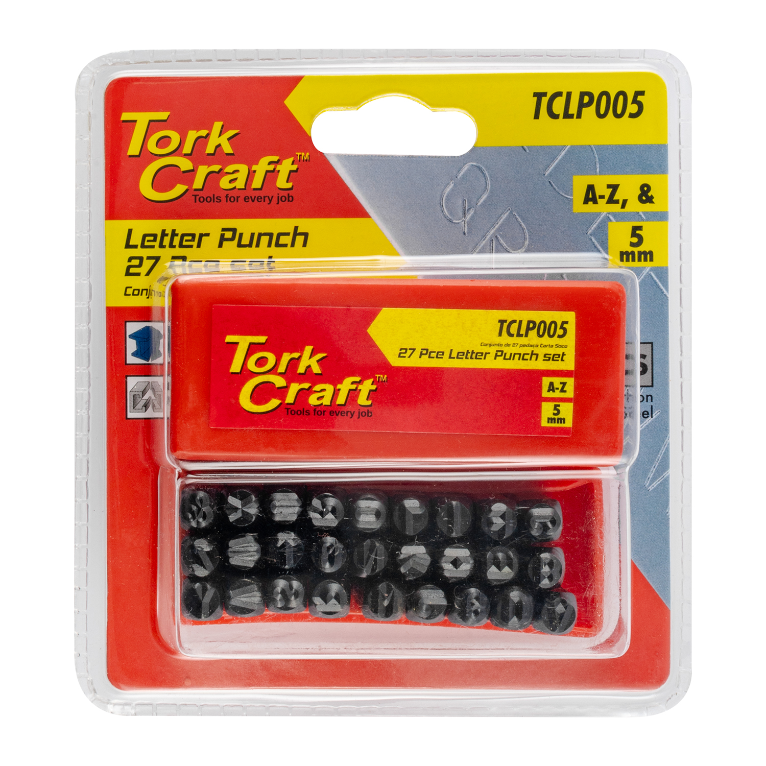 Letter Punch Set (A-Z) Capital Black Finish