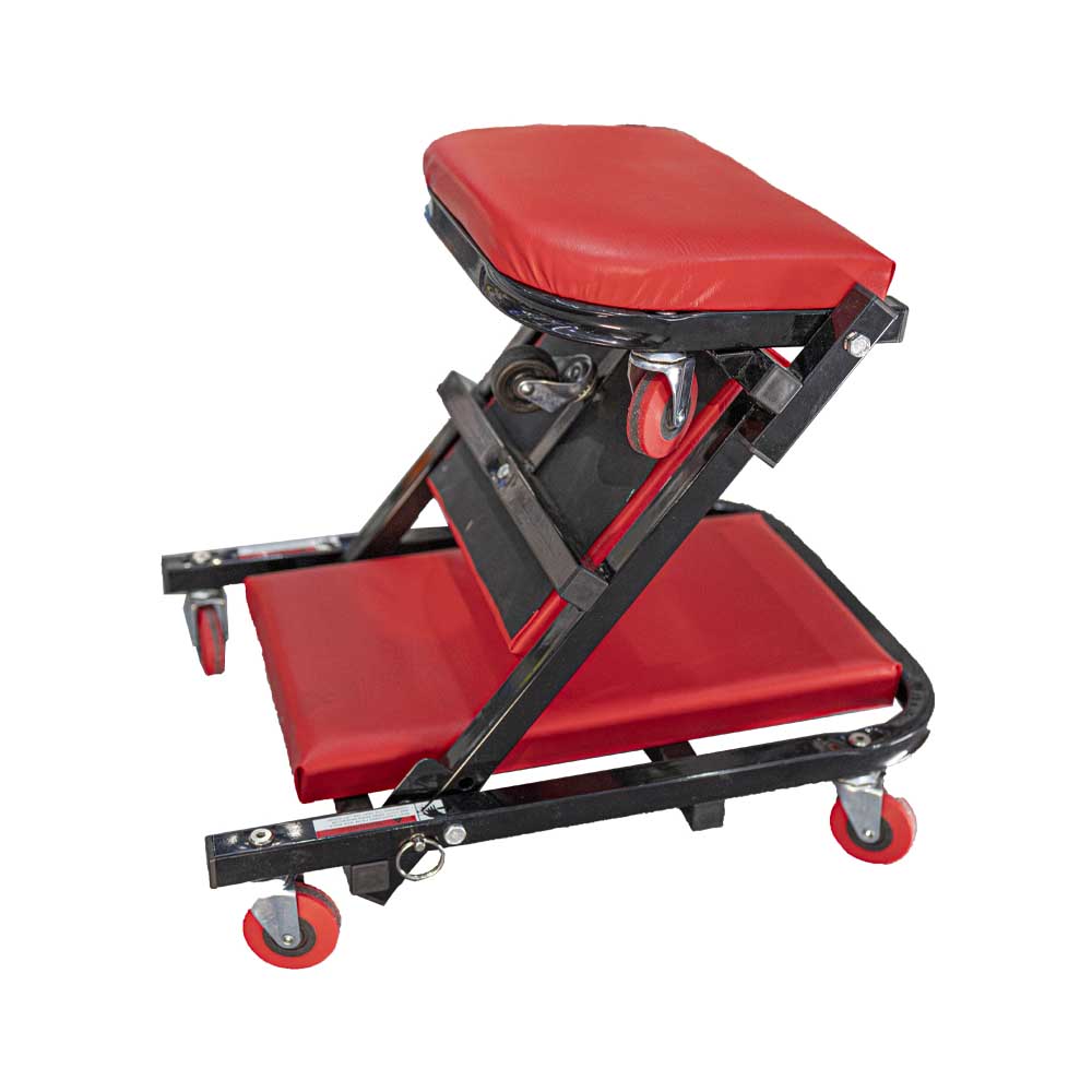 Mechanic Creeper/chair 2-in-1 Metal Frame Cushion 6 Wheel