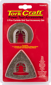 Tork Craft TCOA101 Quick Change Oscillating Carbide Grit Accessory Kit 2pc