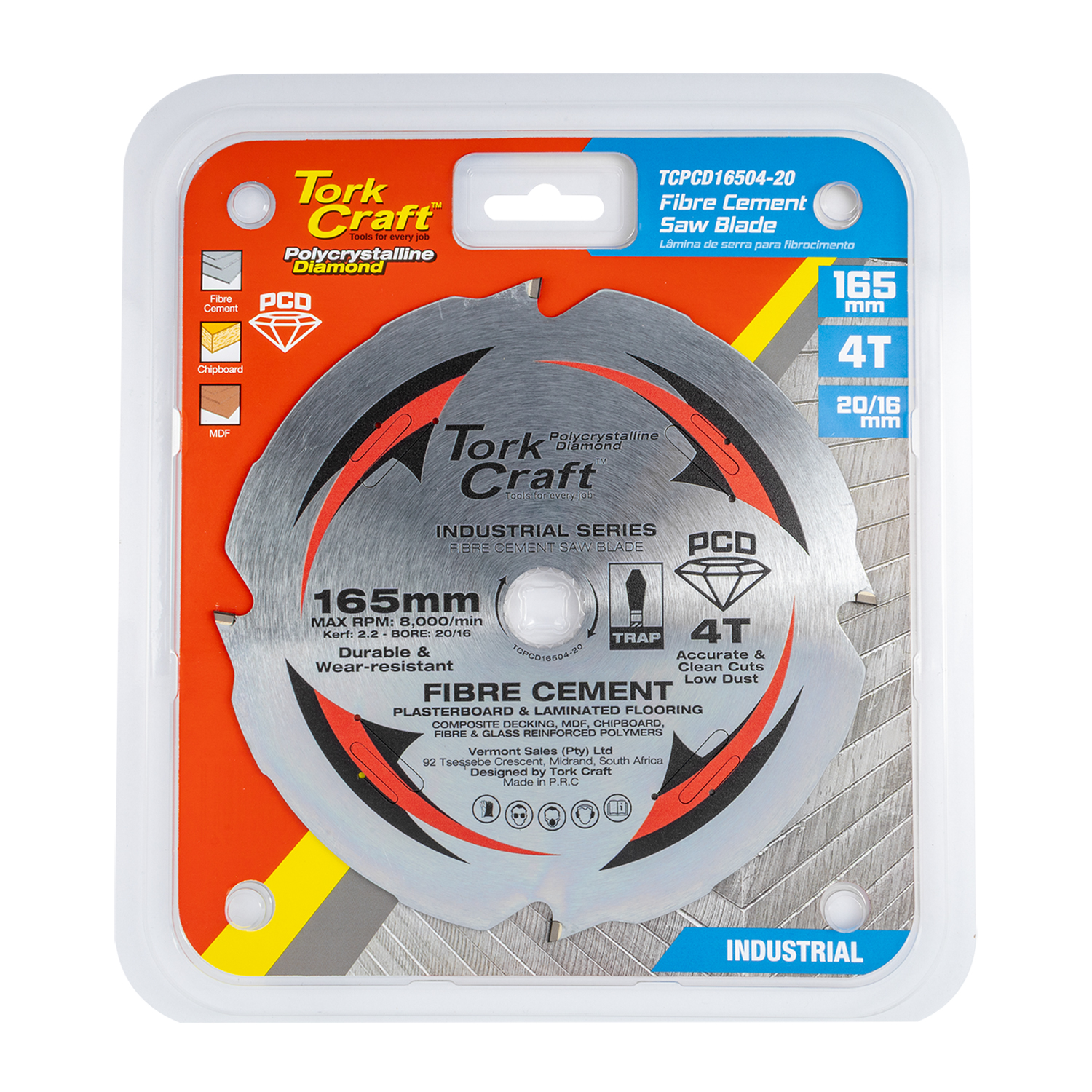 Pcd Saw Blade X 4t Fibre Cem. Mdf Chipboard