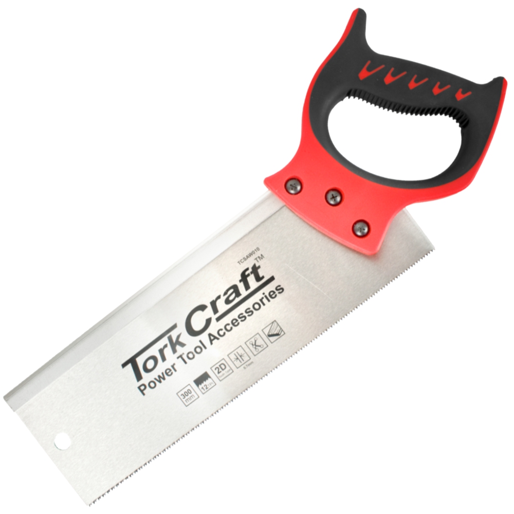Back Saw 300mm 12tpi 0.7mm Temp. Blade Abs Handle