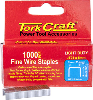 Flat Wire Staple 21g X 0.7mm Jt21 1000pc C/Steel For Tcsg0500
