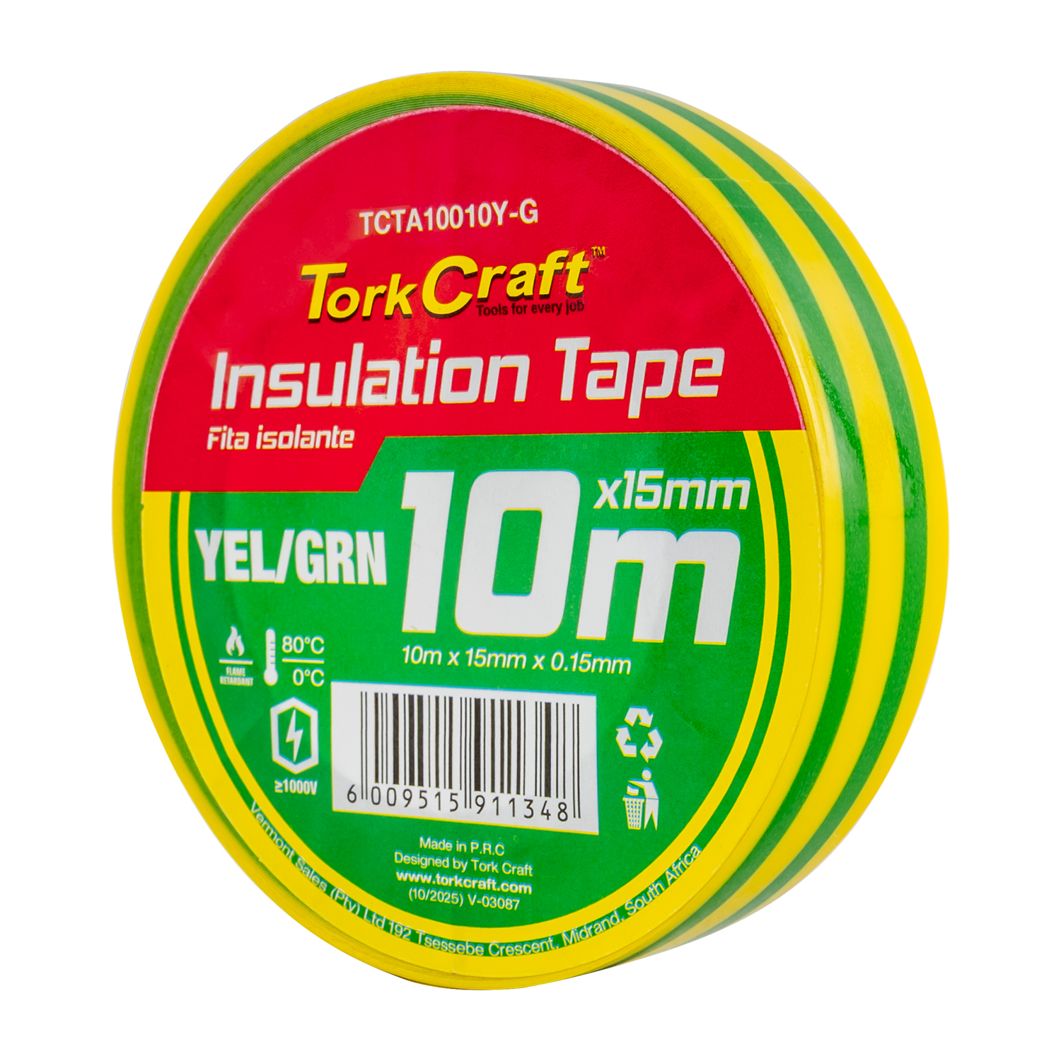 Yellow And Green Insulation Tape