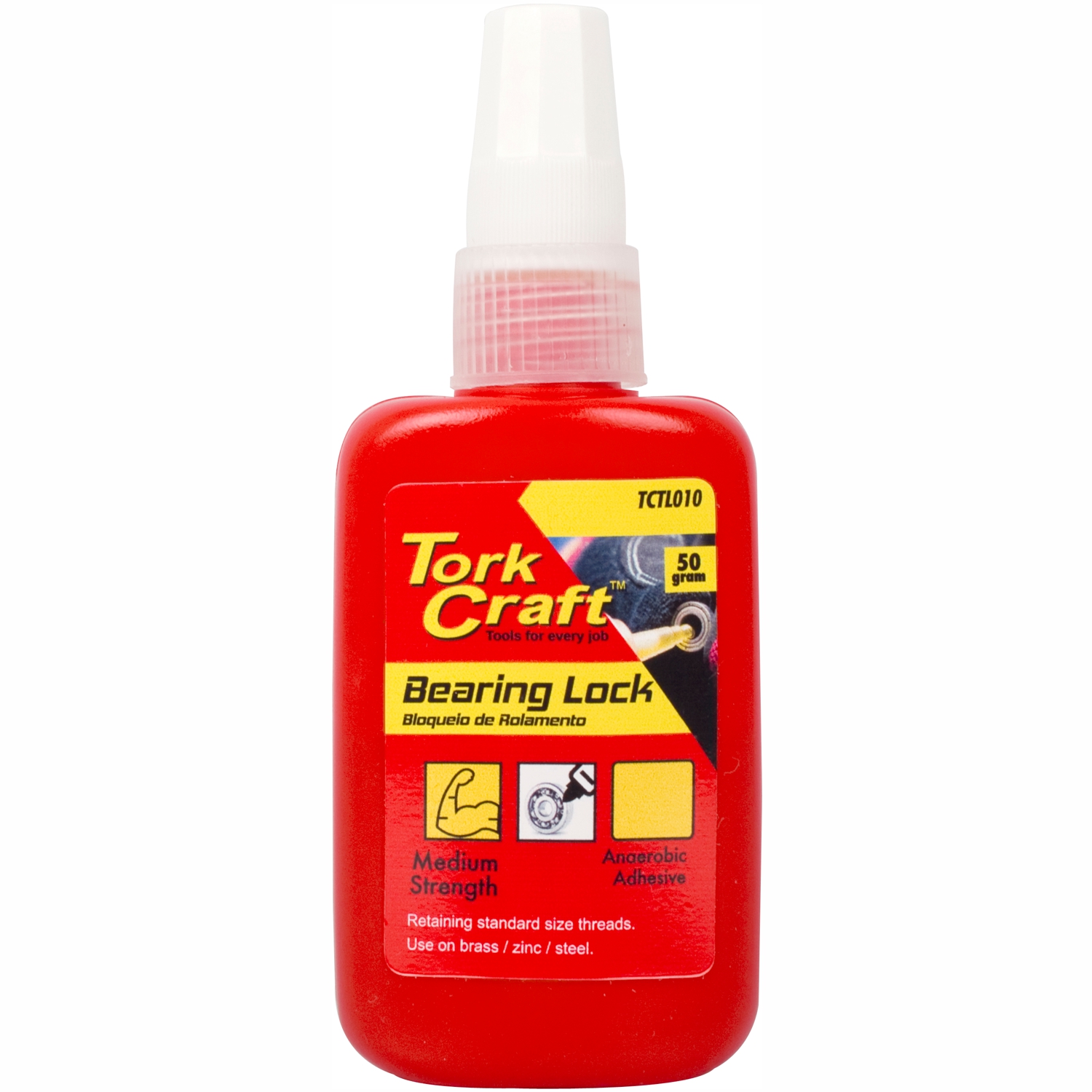 Bearing Lock Medium Strength For Std Sized Cylindrical Parts - Yellow