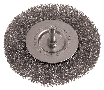 Wire Wheel Brush 100mm 6mm Shaft Stainless Steel