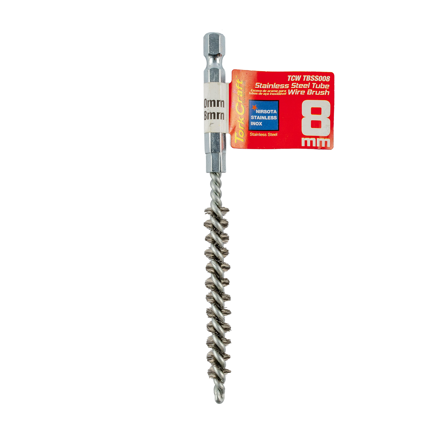 Tube Brush S/S 6.35mm Hex Shank