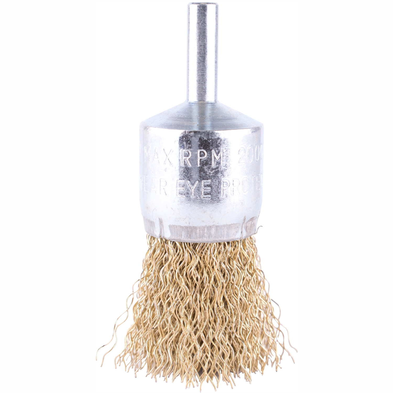 High Speed Wire End Brush 24mm x 6mm Shaft Max 20000 RPM