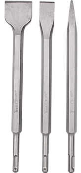 Sds Plus Chisel Set 3pce Pointed 14mm Flat 20mm Flat 40mm Tork Craft