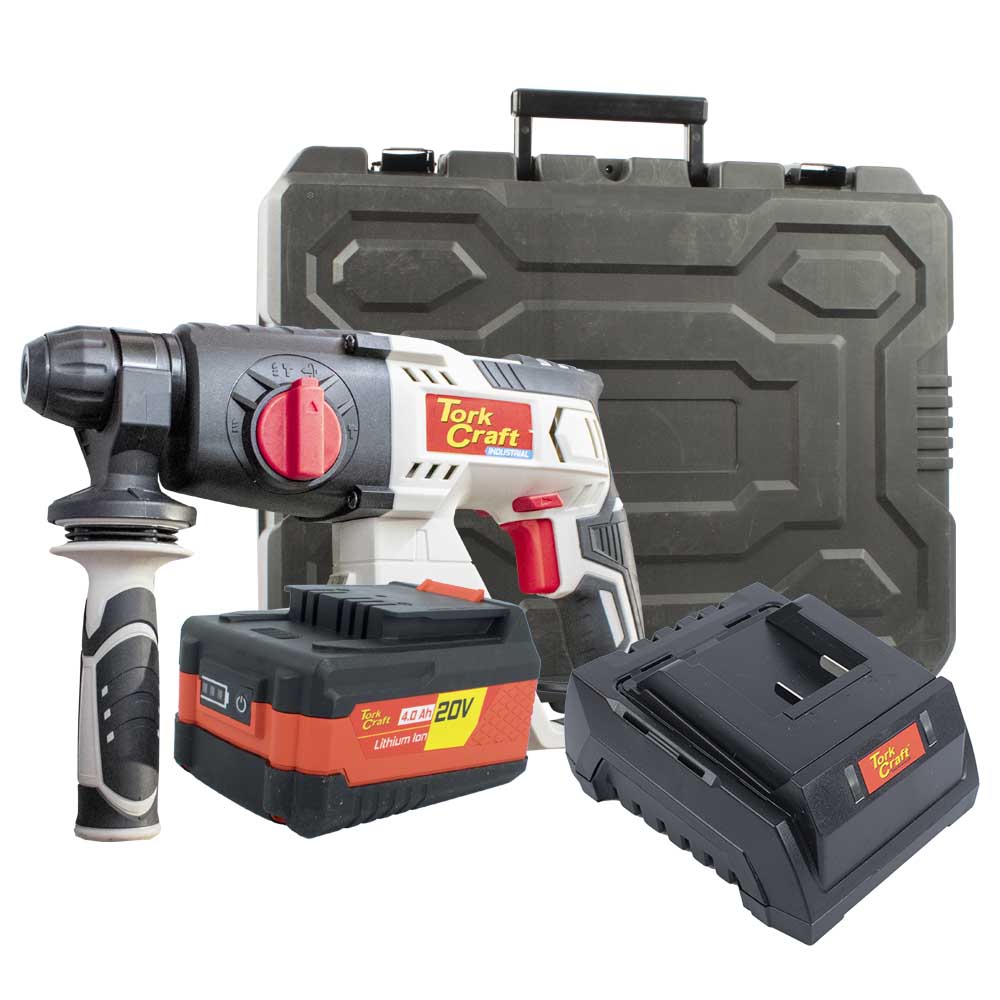 Rot.hammer Sds 20v Tc20190 C/w Std. Charg. & 4.0ah Battery