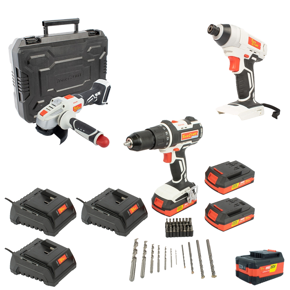 115 Angle Grinder Wth Imp Driver/imp Drill / Bat And Std Charger