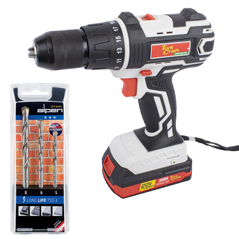 Imp Driver Tc20030 With Masonry Drill Set Alp Tss3