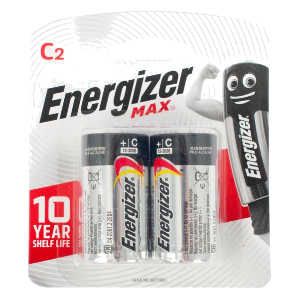 Max C Battery-2pack (moq6) Energizer
